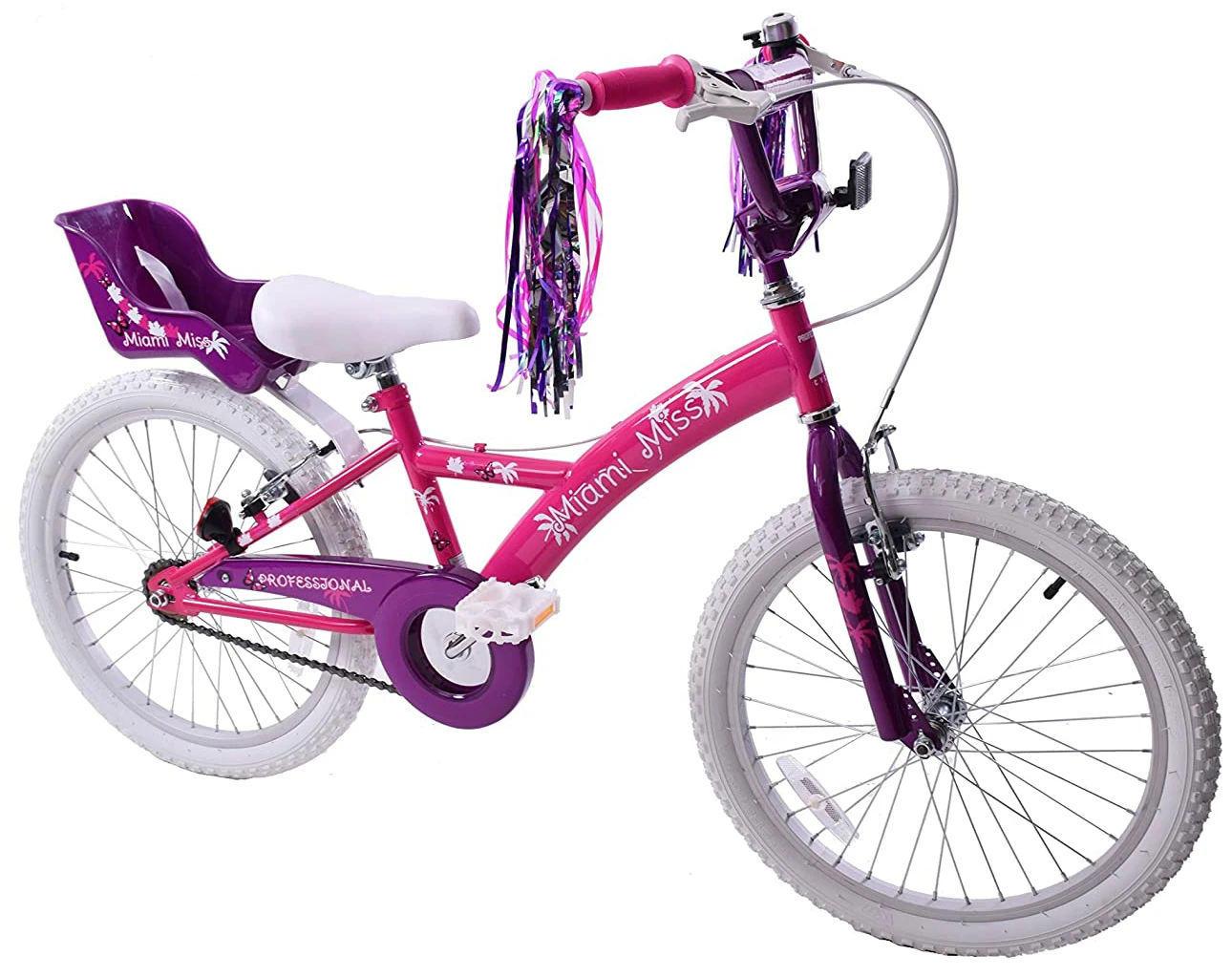 Professional Miami Miss 18 Inch Wheel Kids Bike Pink And Purple 3 Professional Miami Miss 18 Inch Wheel Kids Bike Pink And Purple