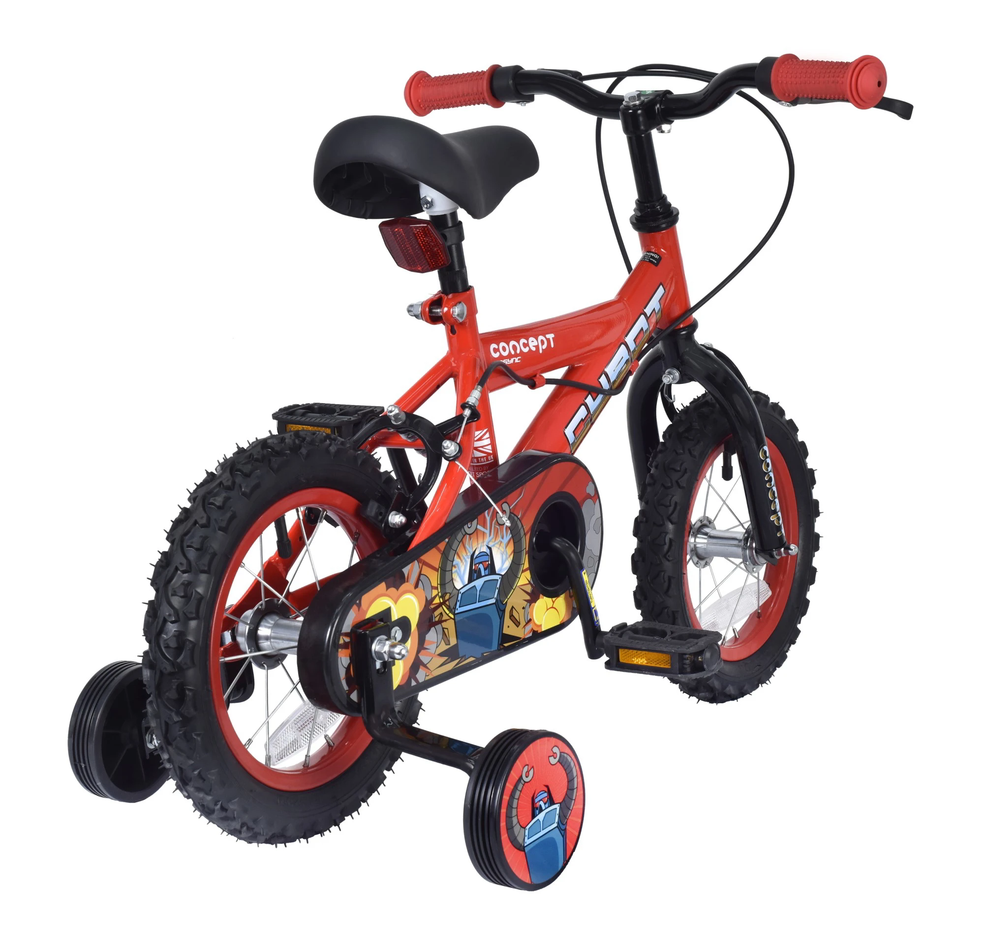 Concept Cybot 12 Inch Wheel Kids Bike Red 4 Concept Cybot 12 Inch Wheel Kids Bike Red - Image 2