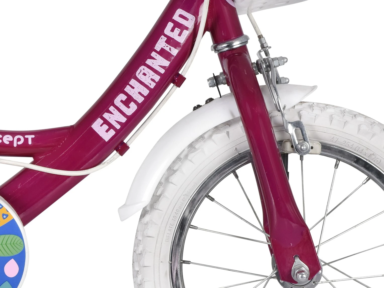 Concept Enchanted 14 Inch Wheel Kids Bike Pink 5 Concept Enchanted 14 Inch Wheel Kids Bike Pink - Image 3