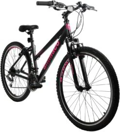 Ammaco Pinky 24 Inch Wheel Kids Mountain Bike Black