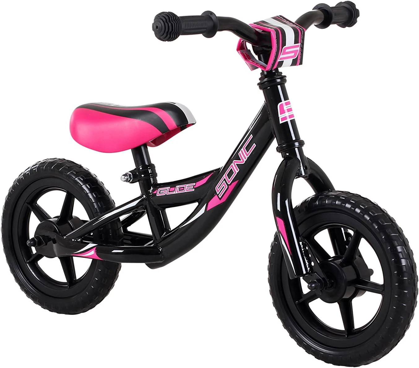 Sonic Glide Balance Bike Black Pink 3 Sonic Glide Balance Bike Black Pink