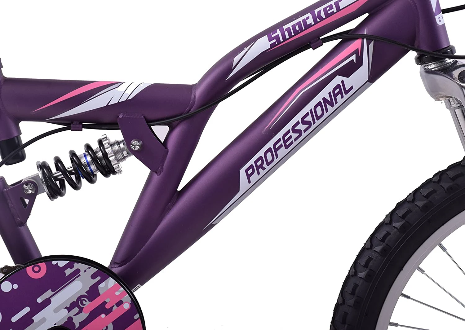 Professional Shocker 20 Inch Wheel Kids Mountain Bike Purple 4 Professional Shocker 20 Inch Wheel Kids Mountain Bike Purple - Image 2