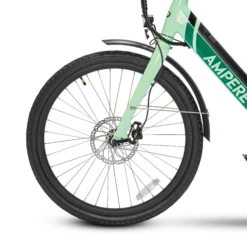 Ampere Deluxe Step Through 26 Inch Wheel Electric Bike Green -CycleKing Shop AMP DLX GRN BM201