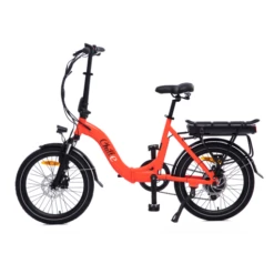 Chill-e Low Step Folding Electric Bike Orange -CycleKing Shop CHILL E20REDa