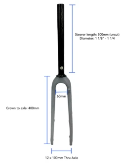 GT Grade 700c Gravel Fork - Raw Unpainted Finish -CycleKing Shop F3031g