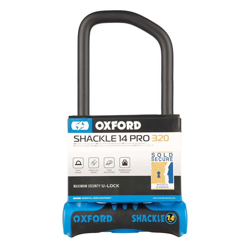 Oxford Shackle14 Pro U-Lock 320mm X 177mm BLUE 5 Oxford Shackle14 Pro U-Lock 320mm X 177mm BLUE - Image 3