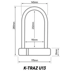 Zefal K-Traz U13 Shackle Lock 230mm -CycleKing Shop LK340b