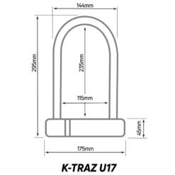 Zefal K-Traz U17 Shackle Lock 230mm -CycleKing Shop LK350a