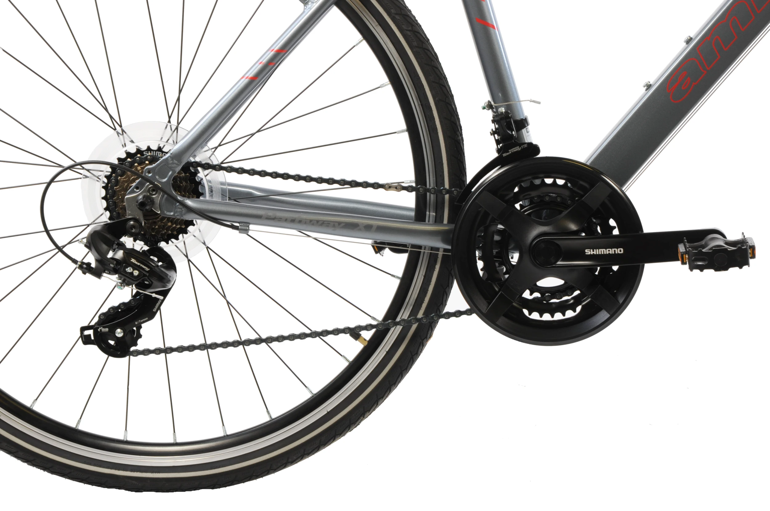 Ammaco Pathway X1 Sports Hybrid Bike Grey 7 Ammaco Pathway X1 Sports Hybrid Bike Grey - Image 5