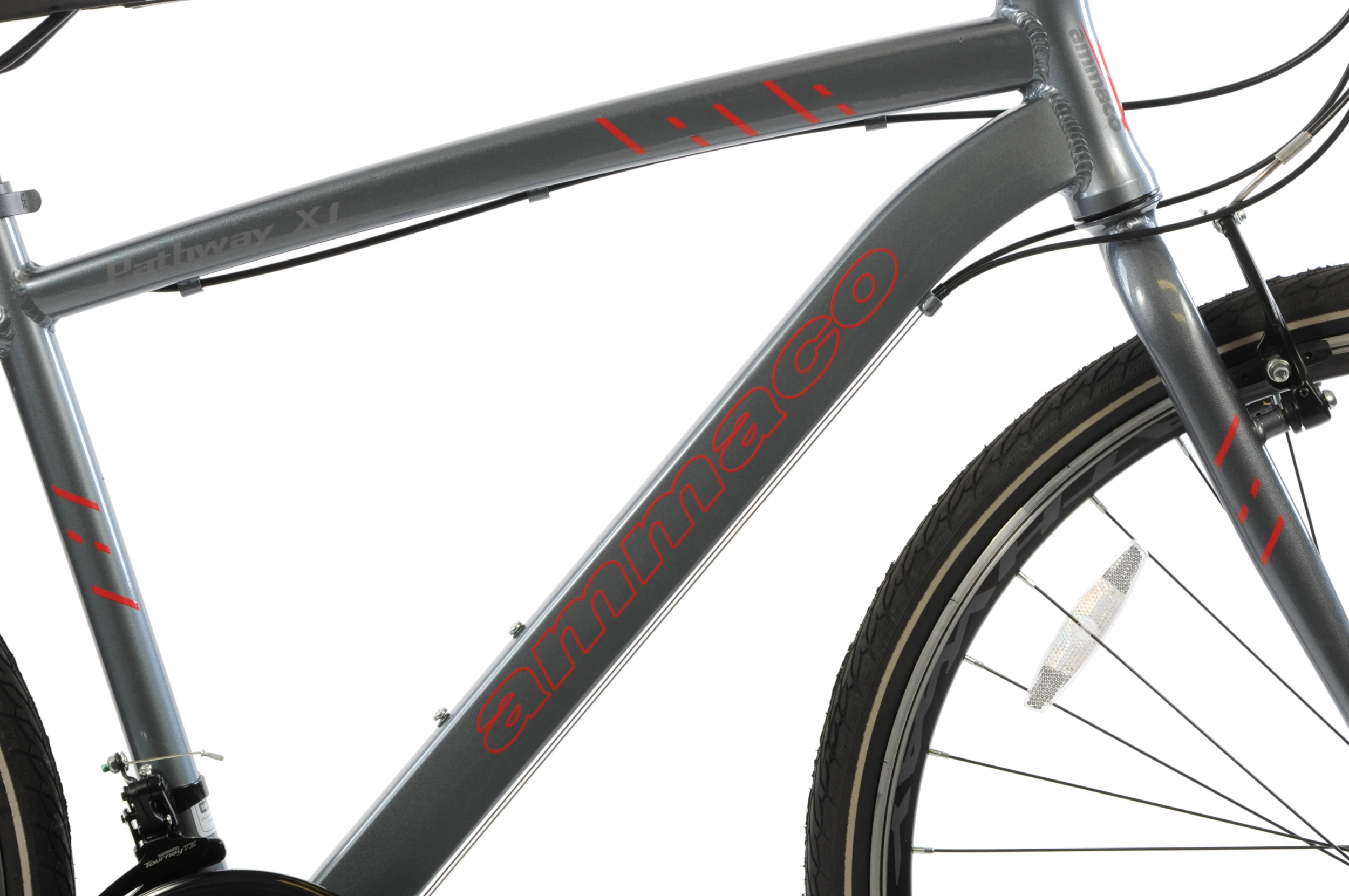 Ammaco Pathway X1 Sports Hybrid Bike Grey 6 Ammaco Pathway X1 Sports Hybrid Bike Grey - Image 4