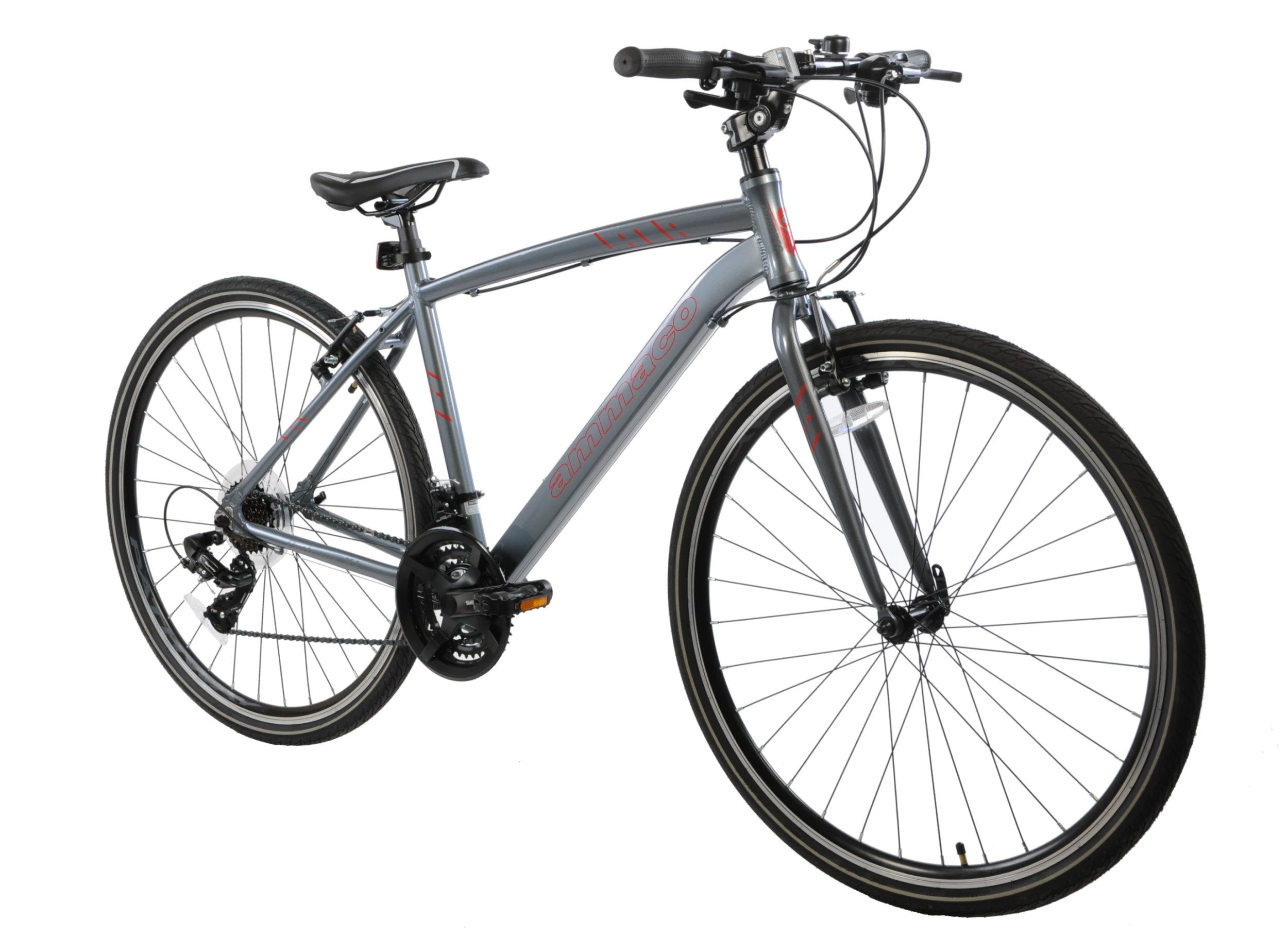 Ammaco Pathway X1 Sports Hybrid Bike Grey 3 Ammaco Pathway X1 Sports Hybrid Bike Grey
