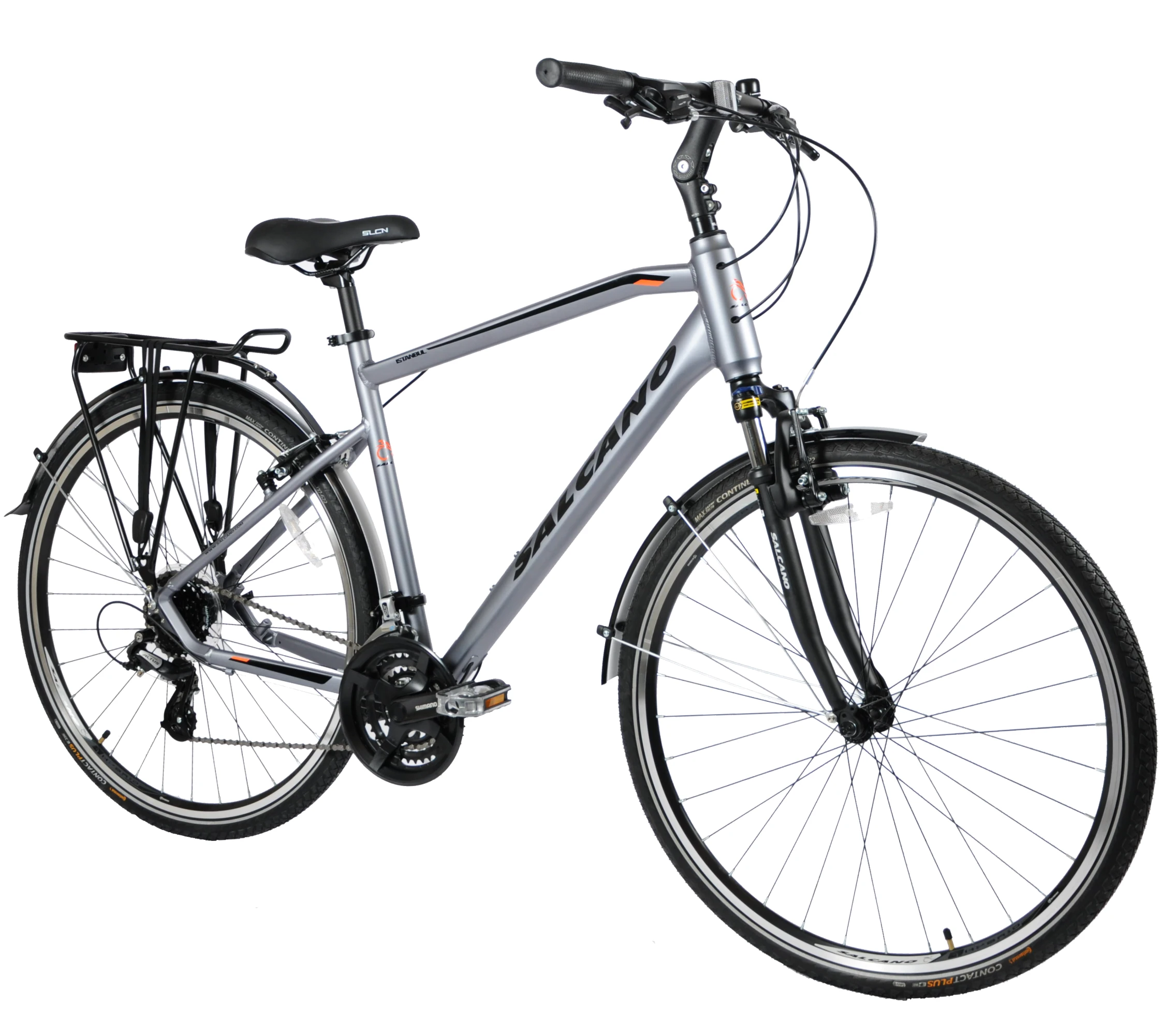Salcano Istanbul Commuter Hybrid Bike Grey 3 Salcano Istanbul Commuter Hybrid Bike Grey