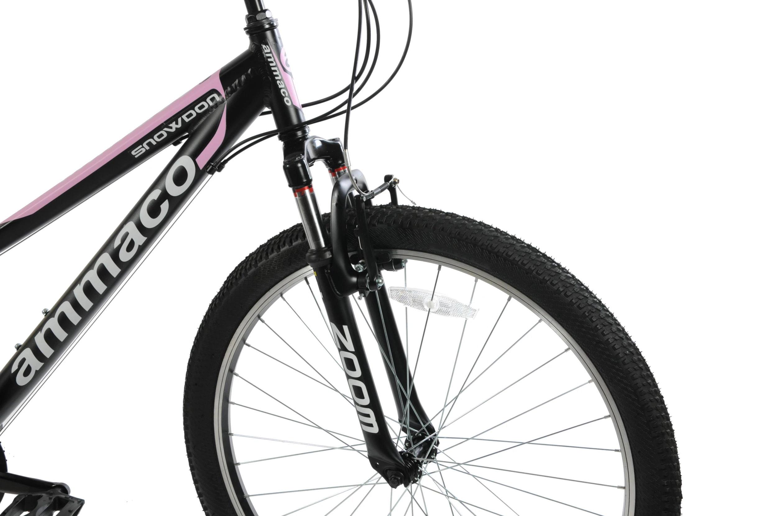 Ammaco Snowdon 24 Inch Wheel Kids Mountain Bike Black And Pink 8 Ammaco Snowdon 24 Inch Wheel Kids Mountain Bike Black And Pink - Image 6