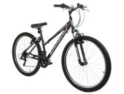 Ammaco Snowdon 24 Inch Wheel Kids Mountain Bike Black And Pink