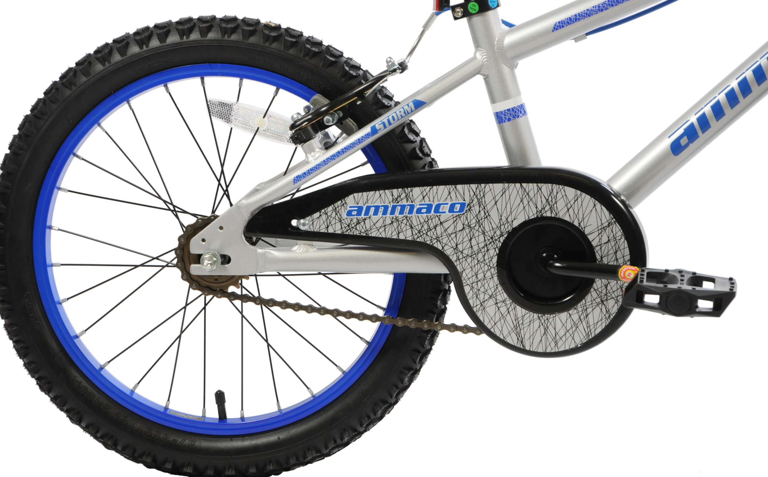 Ammaco Storm 20 Inch Wheel Kids Bike Silver 6 Ammaco Storm 20 Inch Wheel Kids Bike Silver - Image 4