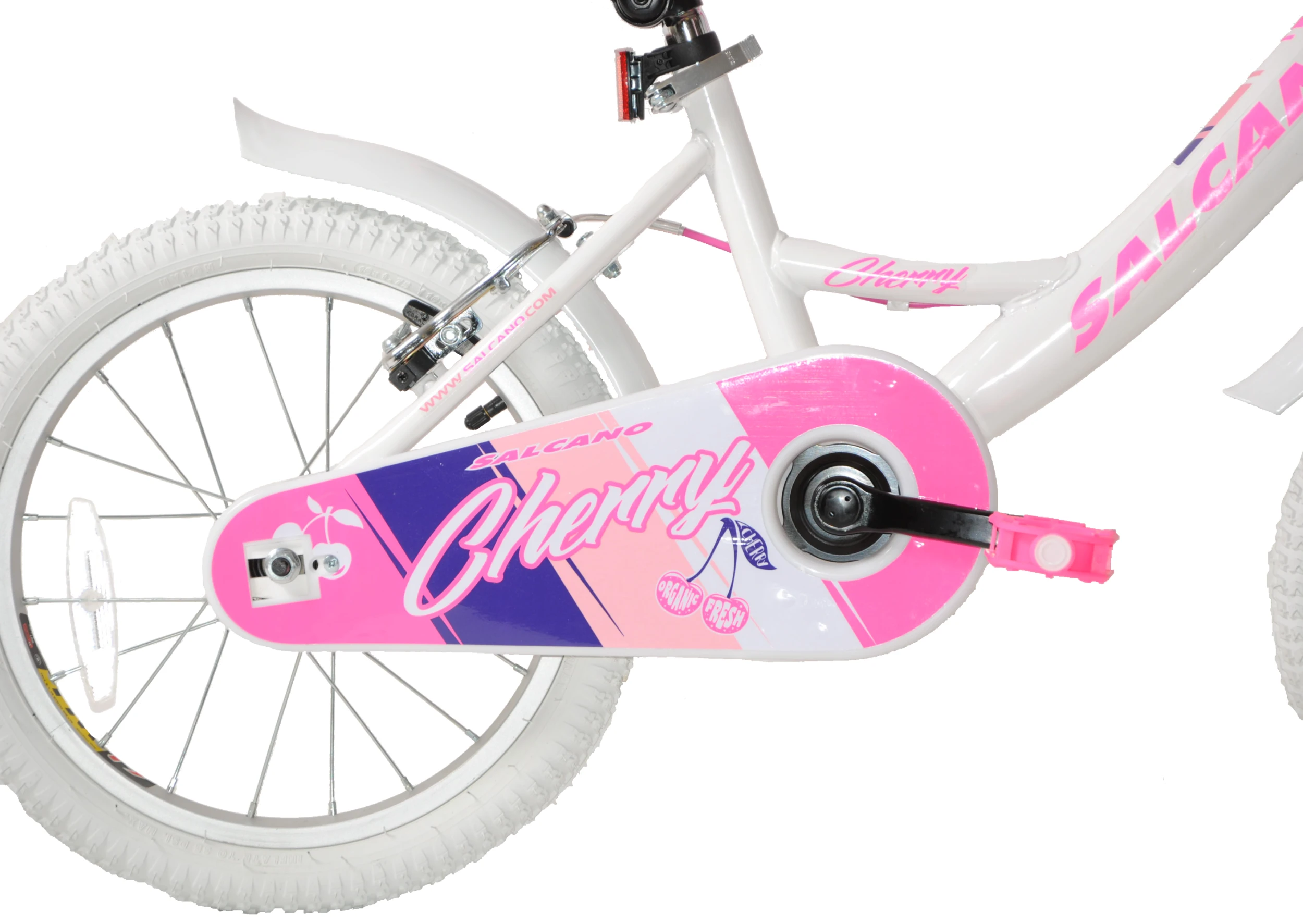 Salcano Cherry 16 Inch Wheel White Pink 3 Salcano Cherry 16 Inch Wheel White Pink