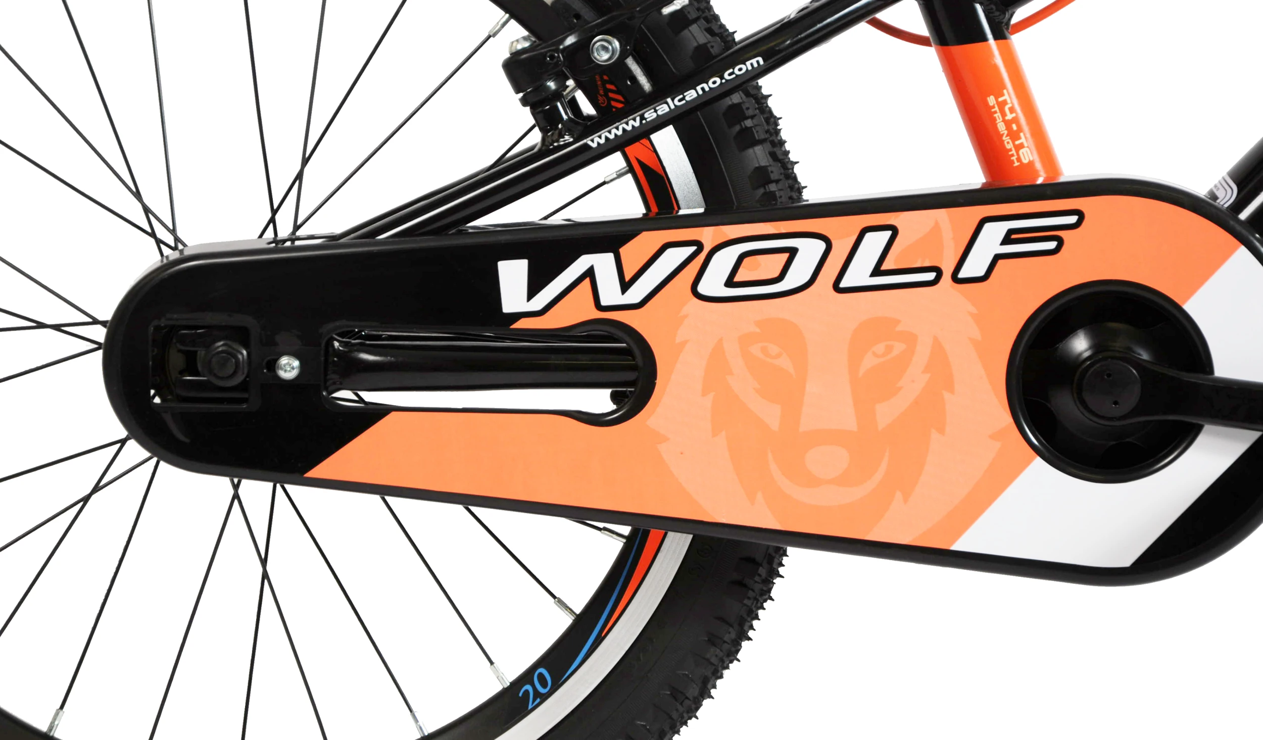 Salcano Wolf 20 Inch Kids Bike Black Orange 10 Salcano Wolf 20 Inch Kids Bike Black Orange - Image 8