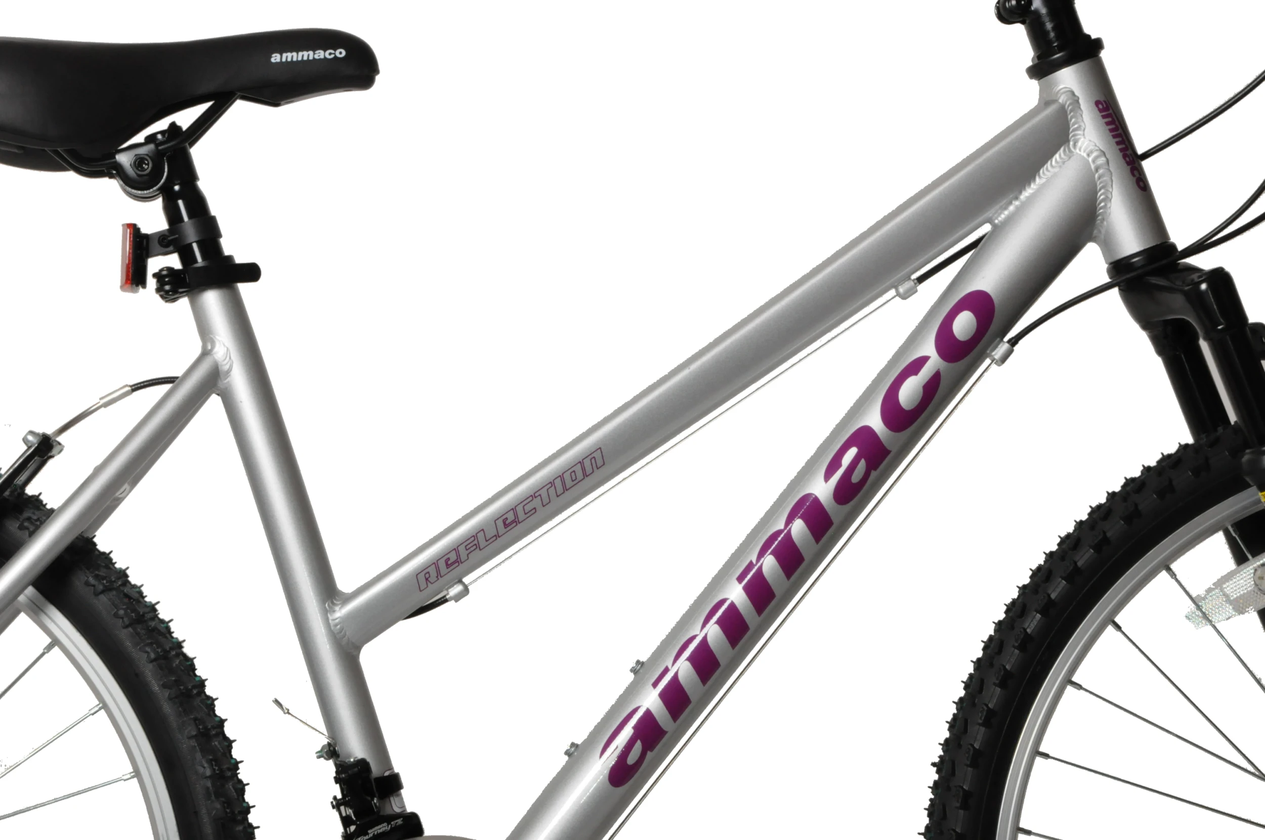 Ammaco Reflection 24 Inch Wheel Kids Mountain Bike Silver 3 Ammaco Reflection 24 Inch Wheel Kids Mountain Bike Silver