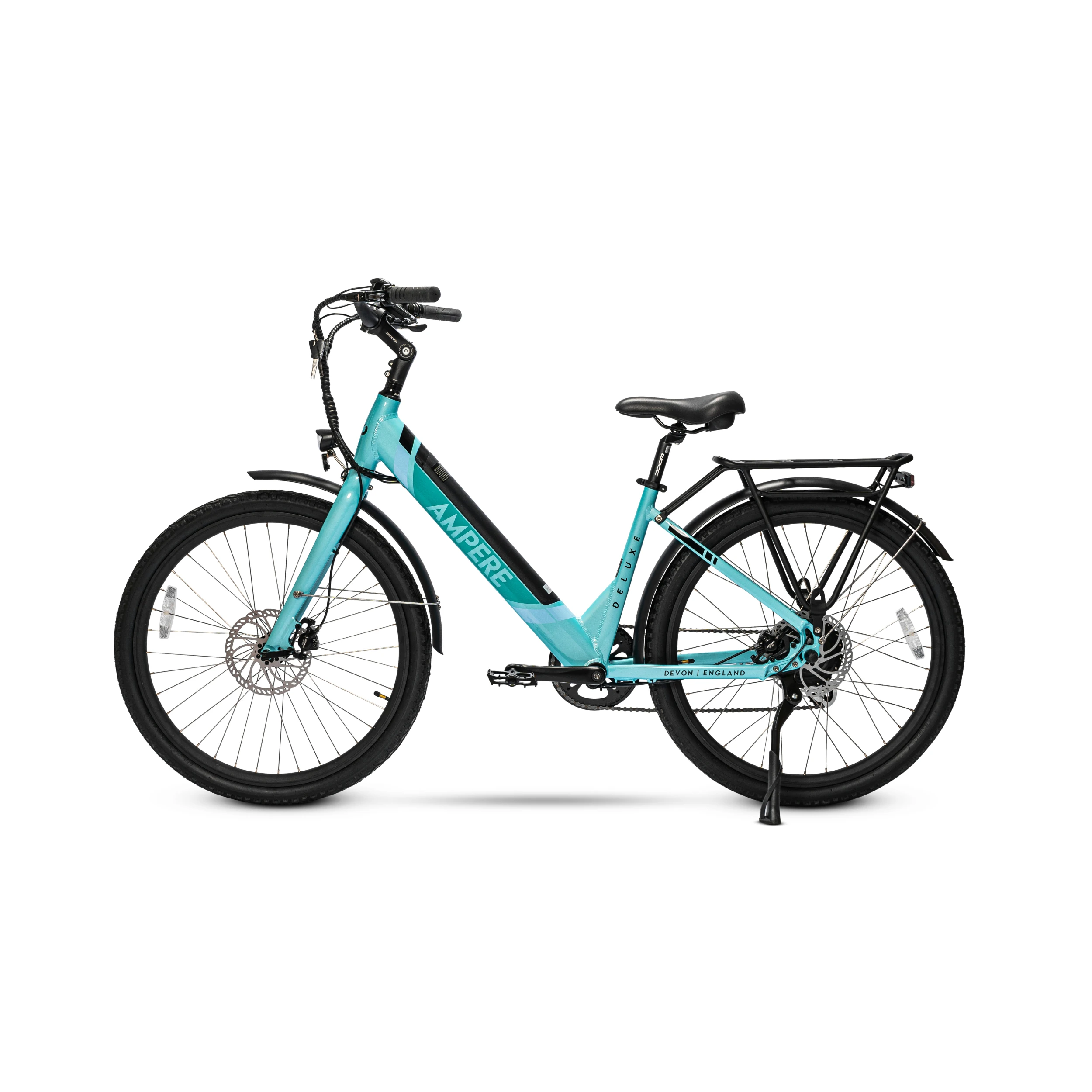 Ampere Deluxe Step Through 26 Inch Wheel Electric Bike Blue 3 Ampere Deluxe Step Through 26 Inch Wheel Electric Bike Blue
