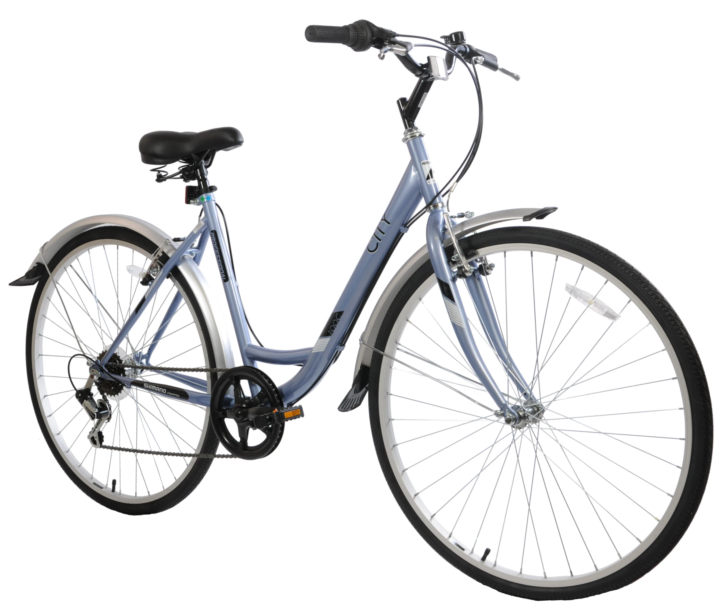 Professional City Commuter Hybrid Bike Blue 3 Professional City Commuter Hybrid Bike Blue