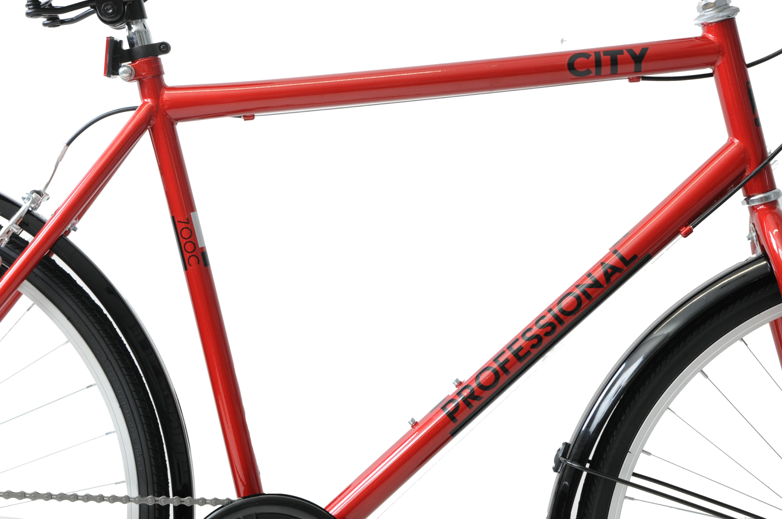 Professional City Commuter Hybrid Bike Red 3 Professional City Commuter Hybrid Bike Red - Image 2