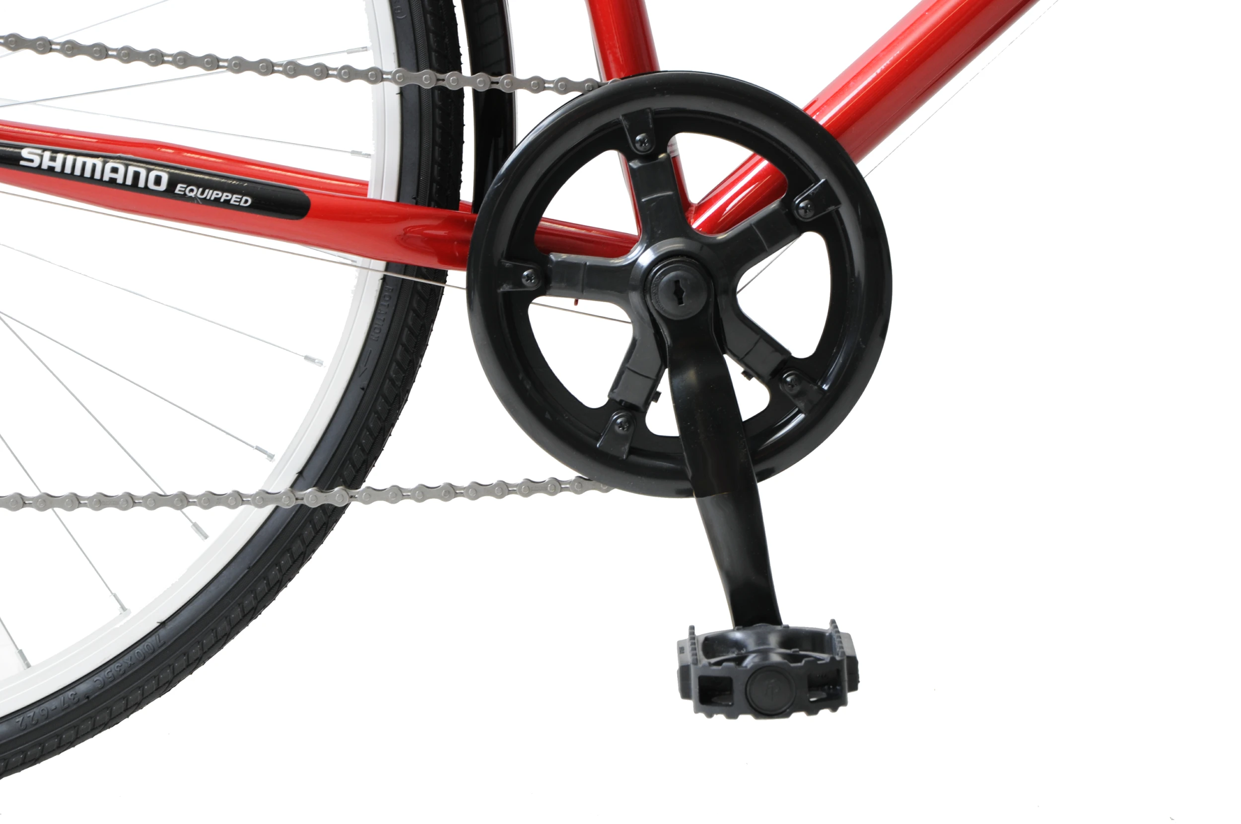 Professional City Commuter Hybrid Bike Red 4 Professional City Commuter Hybrid Bike Red - Image 3