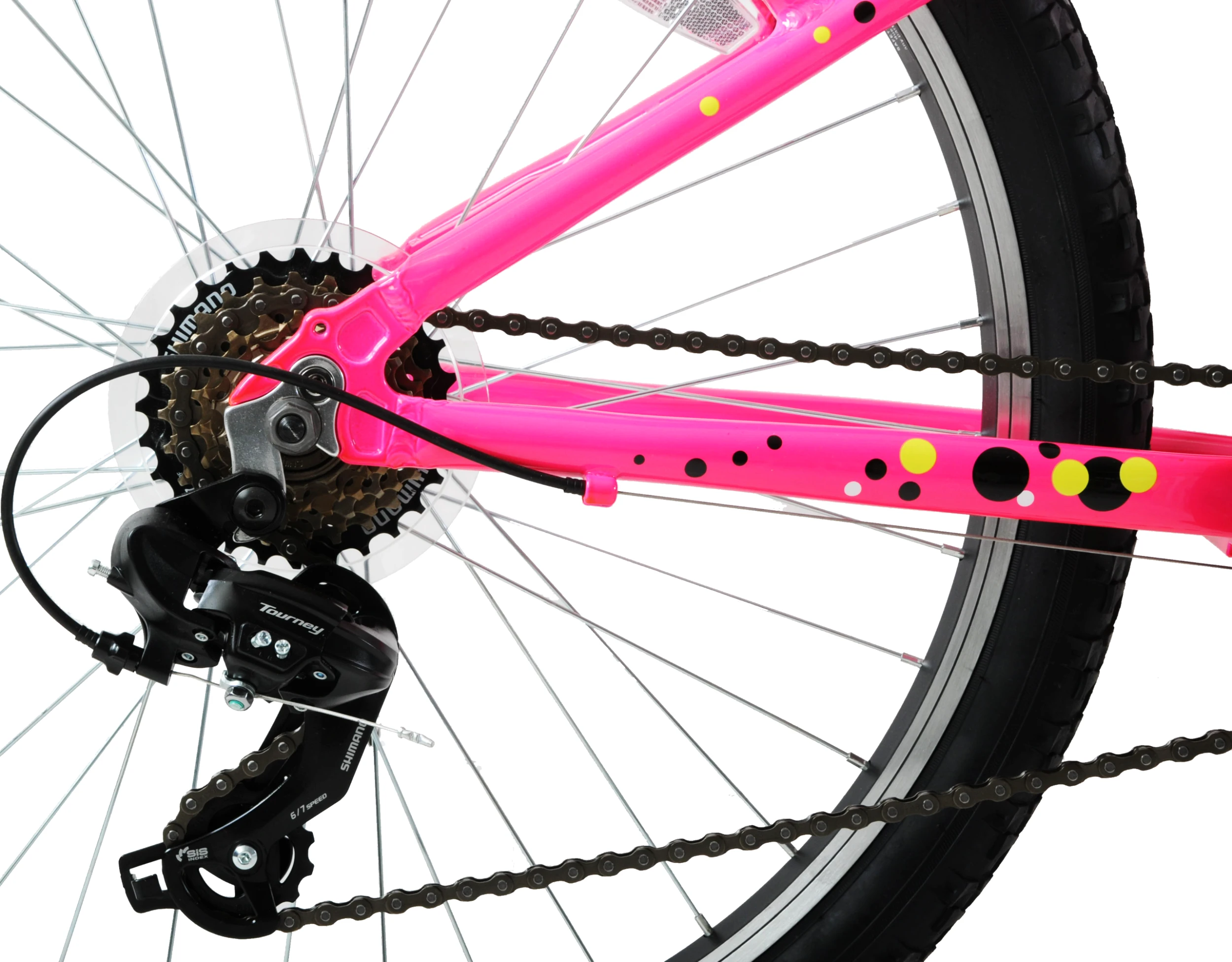 Ammaco Lush 24 Inch Wheel Kids Mountain Bike Pink 6 Ammaco Lush 24 Inch Wheel Kids Mountain Bike Pink - Image 4