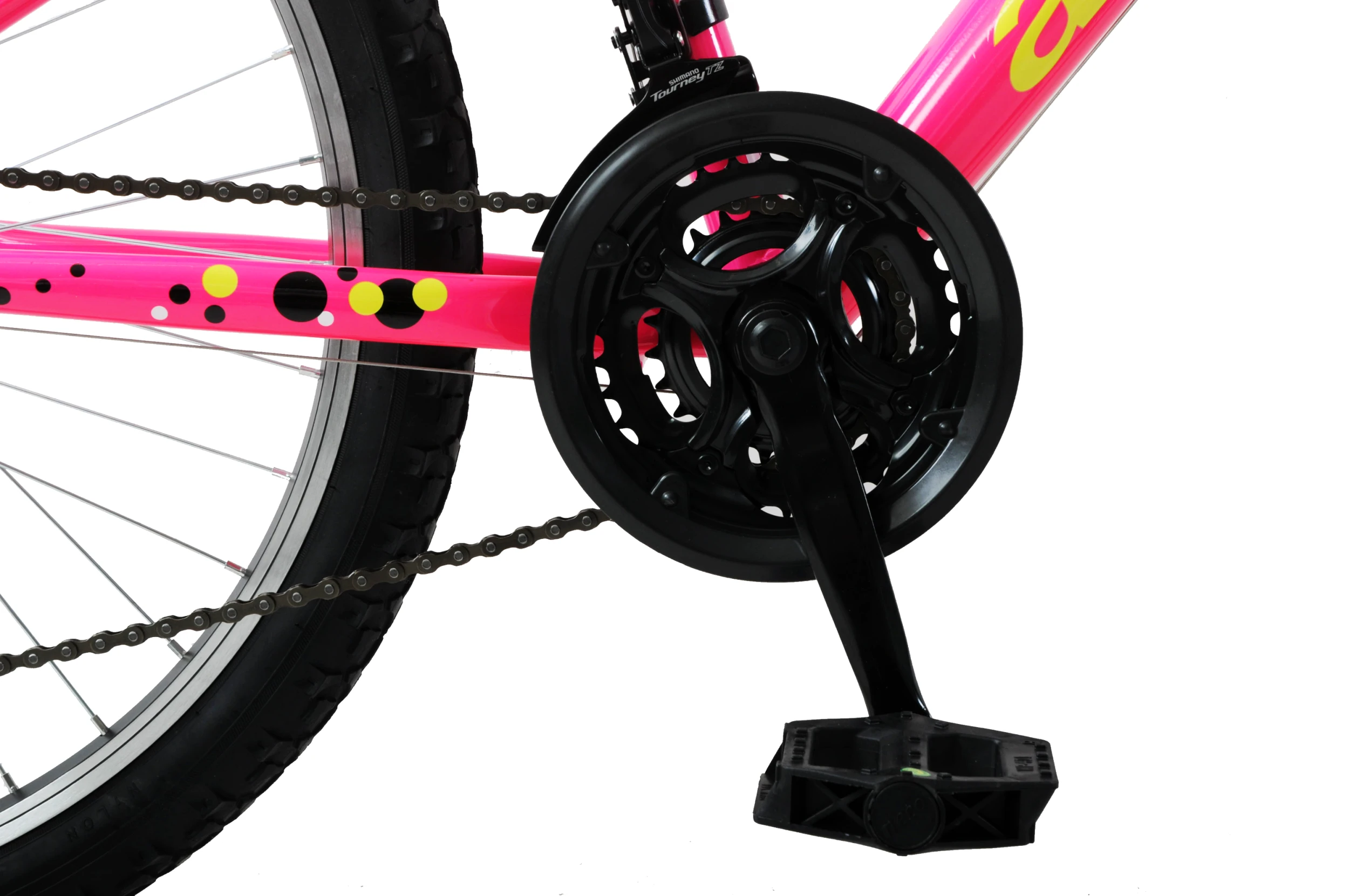 Ammaco Lush 24 Inch Wheel Kids Mountain Bike Pink 5 Ammaco Lush 24 Inch Wheel Kids Mountain Bike Pink - Image 3