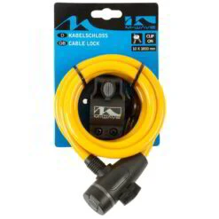 M-Wave Cable Lock 10 X 1800mm Yellow