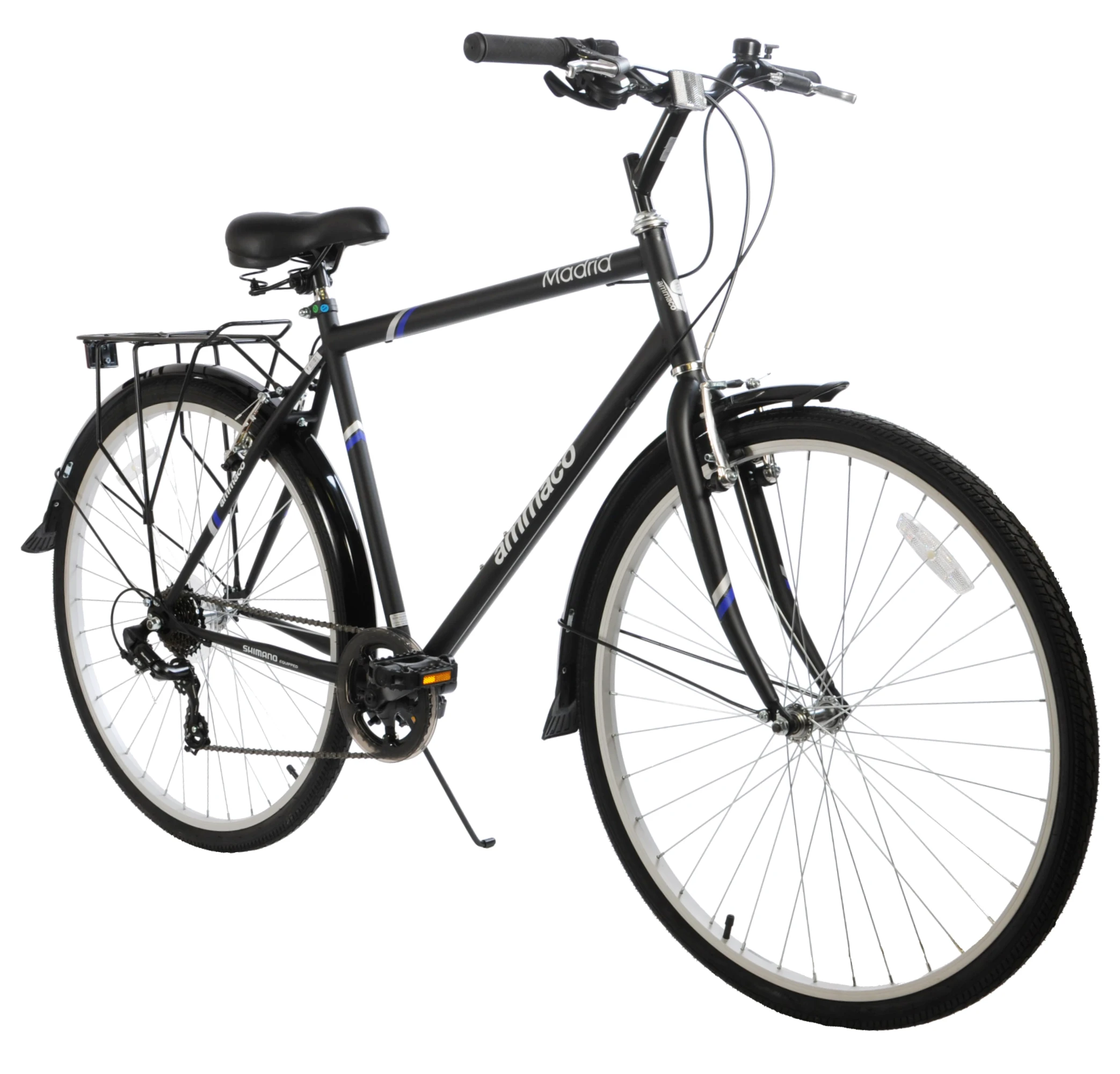 Ammaco Madrid Commuter Hybrid Bike Black 3 Ammaco Madrid Commuter Hybrid Bike Black