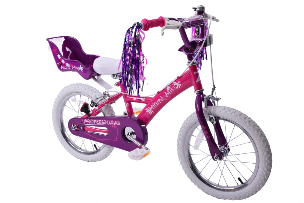 Professional Miami Miss 16 Inch Wheel Kids Bike Pink And Purple 3 Professional Miami Miss 16 Inch Wheel Kids Bike Pink And Purple