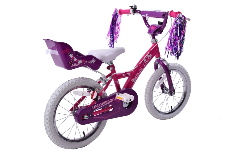 Professional Miami Miss 16 Inch Wheel Kids Bike Pink And Purple 4 Professional Miami Miss 16 Inch Wheel Kids Bike Pink And Purple - Image 2
