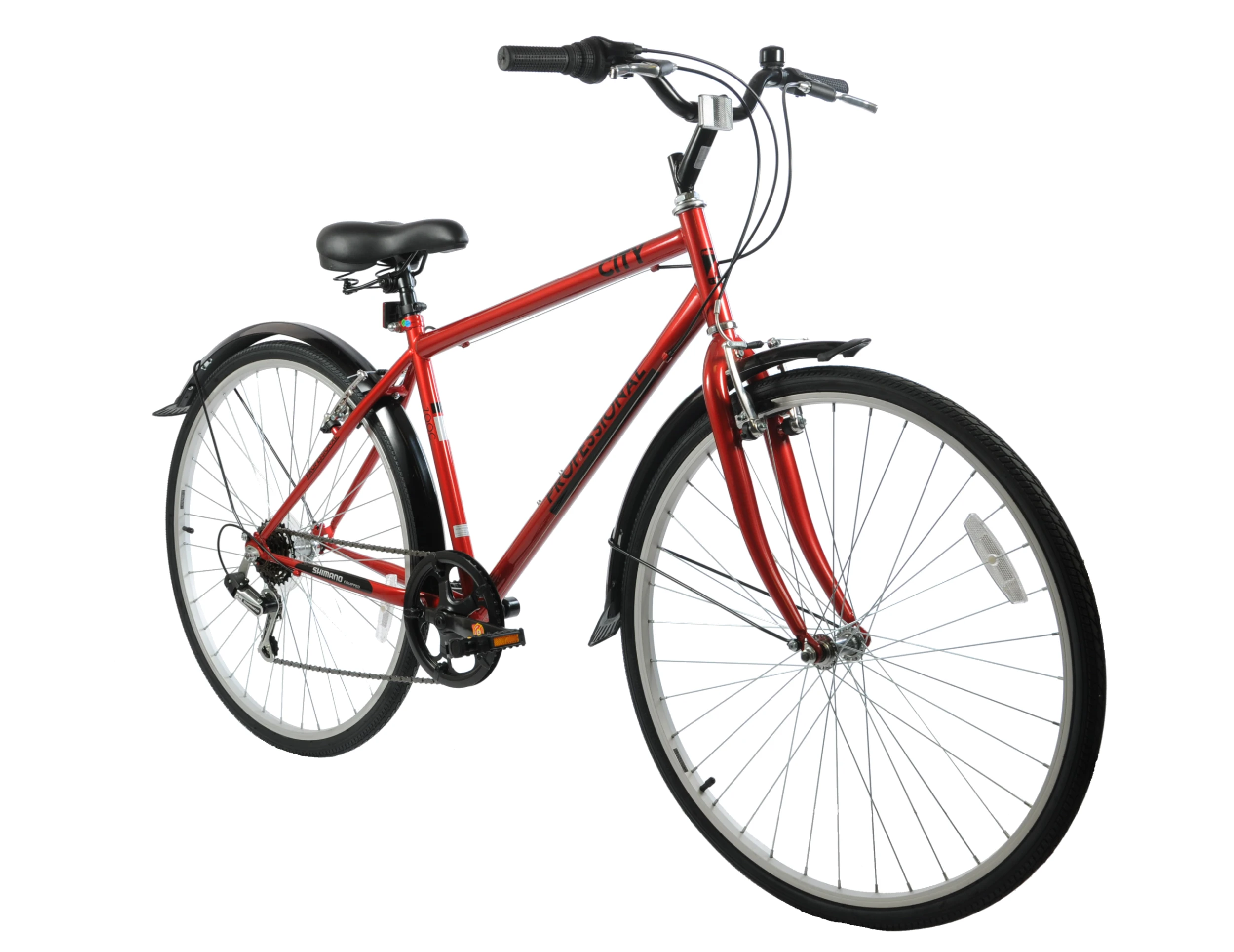 Professional City Commuter Hybrid Bike Red 2 Professional City Commuter Hybrid Bike Red