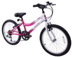 Professional Sparkle 20 Inch Wheel Kids Mountain Bikes Pink And White -CycleKing Shop sparkle 6 speed