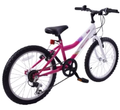 Professional Sparkle 20 Inch Wheel Kids Mountain Bikes Pink And White -CycleKing Shop sparkle 6 speed 1